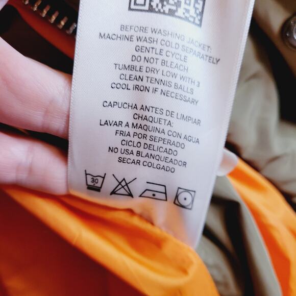 Orolay beige duck down filled thickened mid length hooded ski coat XL - Picture 14 of 16